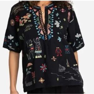 Johnny Was Embroidered blouse
